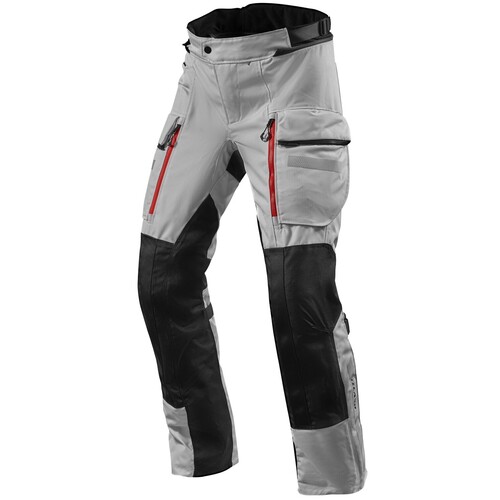 REV'IT! Sand 4 H2O Silver/Black Short Leg Textile Pants [Size:MD]