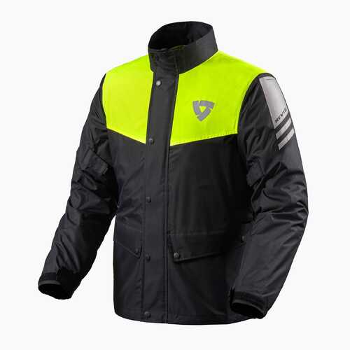 REV'IT! Nitric 3 H20 Black/Neon Yellow Rain Jacket [Size:XS]