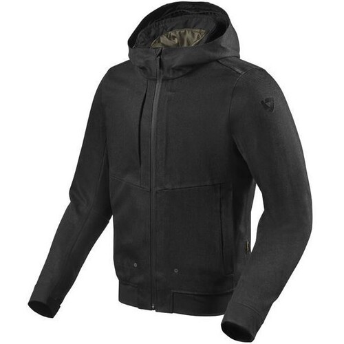 REV'IT! Stealth 2 Black Hoodie Textile Jacket [Size:SM]