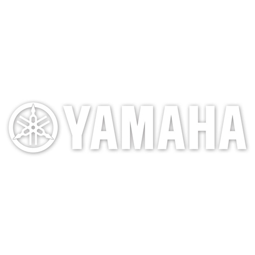 Factory Effex Yamaha White 12" Die-Cut Sticker
