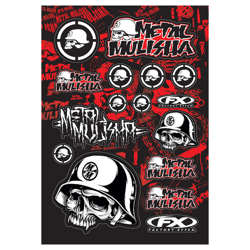 Factory Effex Metal Mulisha 1 Sponsor Sticker Sheet