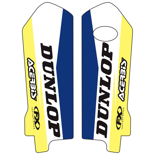 Factory Effex Fork Guard Blue/White/Yellow Decals for Husqvarna TC/FC 125-450 2014/TE/FE 125-501 14-15