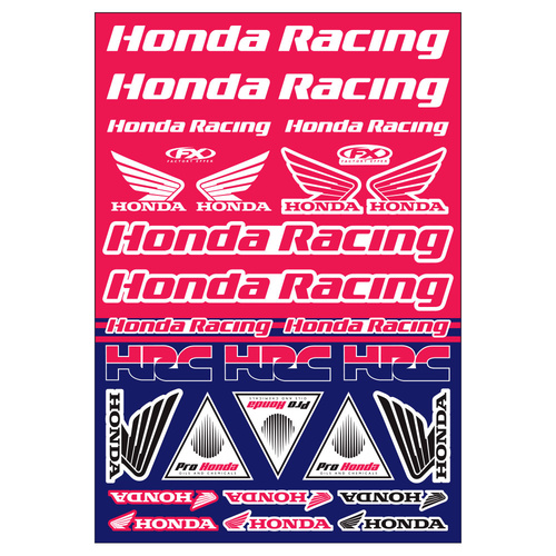 Factory Effex Honda Racing OEM Sticker Sheet