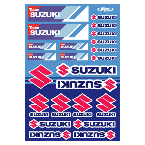 Factory Effex Suzuki Racing OEM Sticker Sheet
