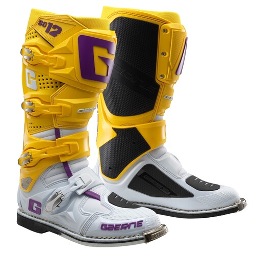 Gaerne SG-12 Limited Edition White/Gold/Purple Boots [Size:9]