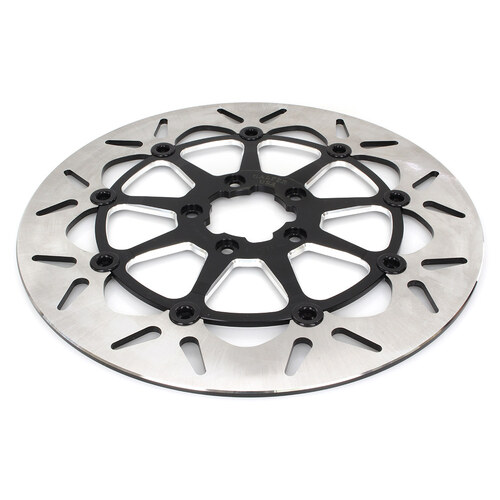 Galfer USA GAL-DF680CVSS-C 13" Front Round Floating Disc Rotor w/Black Carrier for most Big Twin 00-Up (when upgrading to 13" x 6 Piston Caliper)