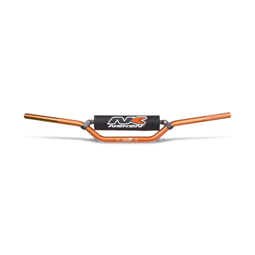 Neken Constant Handlebar 50cc/65cc/85cc Low (Regular Diameter/Length 750mm/Height 110mm/Sweep 71mm) Orange w/Black Pad