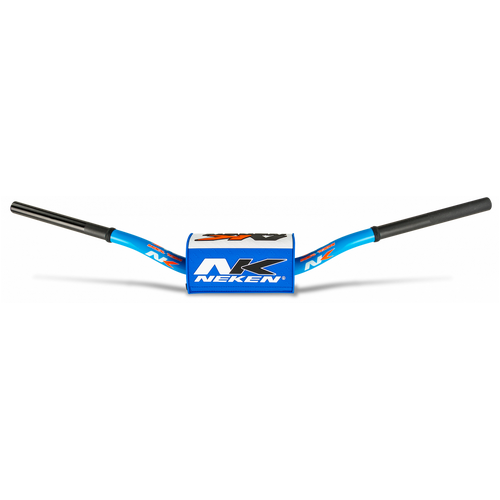 Neken Radical Design Handlebar 85cc High (Conical Design/Length 754mm/Height 139mm/Sweep 72mm) Blue/White w/Light Blue Pad