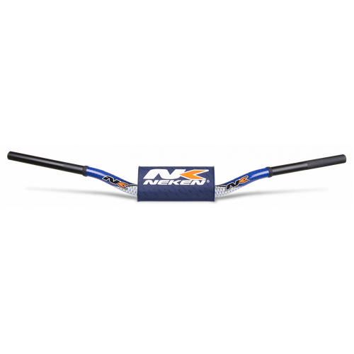 Neken Radical Design Handlebar 85cc Low (Conical Design/Length 754mm/Height 102mm/Sweep 70mm) White/Blue w/Blue Pad