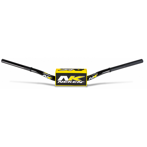 Neken Radical Design Handlebar 85cc Low (Conical Design/Length 754mm/Height 102mm/Sweep 70mm) Black w/Yellow/Black Pad