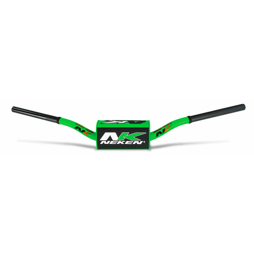 Neken Radical Design Handlebar (Conical Design/Length 815mm/Height 132mm/Sweep 73mm) Green w/Green/Black Pad