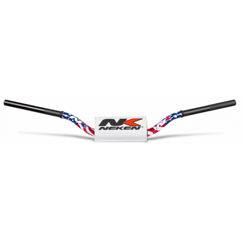 Neken Radical Design Handlebar K-Bar (Conical Design/Length 817mm/Height 112mm/Sweep 70mm) USA Flag w/White Pad