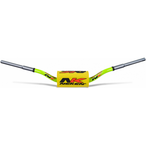 Neken SFH Handlebar (Smooth Feeling/Length 820mm/Height 118mm/Sweep 74mm) Fluro Yellow w/Fluro Yellow Pad