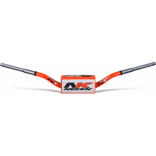 Neken SFH Handlebar (Smooth Feeling/Length 820mm/Height 110mm/Sweep 73mm) Fluro Orange w/Orange/White Pad