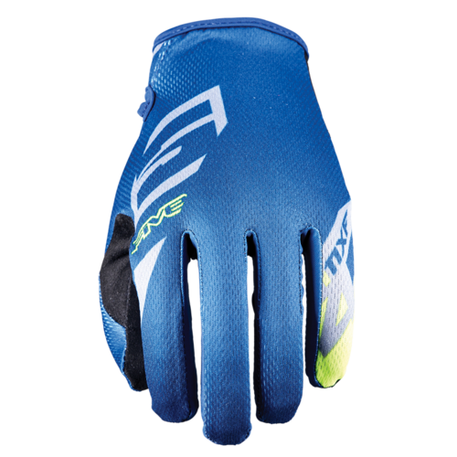 Five MXF4 Scrub Blue/Fluro Yellow Gloves [Size:LG]