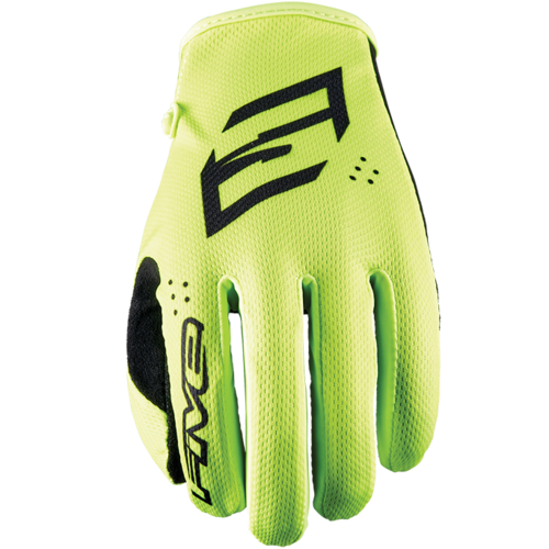 Five MXF4 Mono Fluro Yellow Kids Gloves [Size:XS]