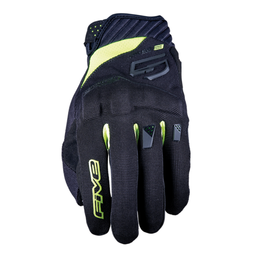 Five RS3 Evo Black/Fluro Yellow Gloves [Size:SM]