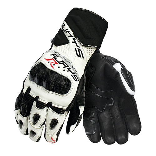 Rjays Long Cobra 2 Carbon White/Black Womens Gloves [Size:XS]