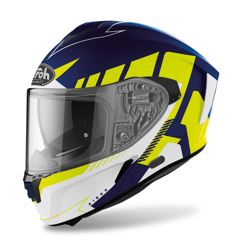 Airoh Spark Rise Matte Blue/Yellow Helmet [Size:XS]