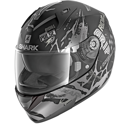 Shark Ridill Drift-R Black/Anthracite/Silver Helmet [Size:XS]