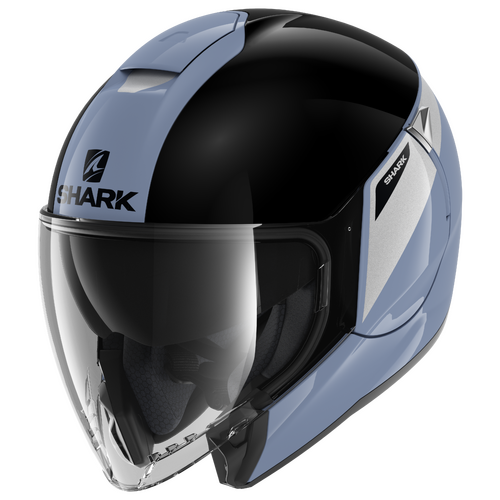 Shark Citycruiser Karonn Silver/Black Helmet [Size:XS]