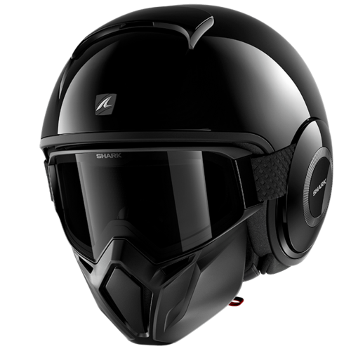 Shark Street-Drak Blank Black Helmet [Size:XS]