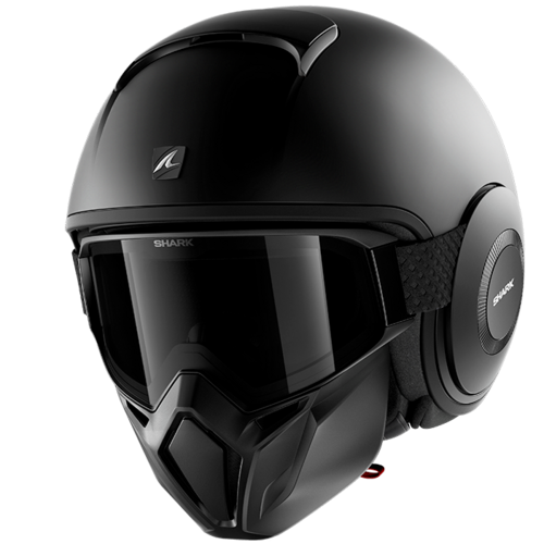 Shark Street-Drak Blank Matte Black Helmet [Size:XS]