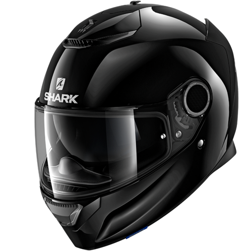 Shark Spartan Blank Black Helmet [Size:XS]