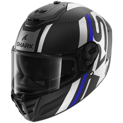 Shark Spartan RS Carbon Shawn Blue/Silver Helmet [Size:XS]