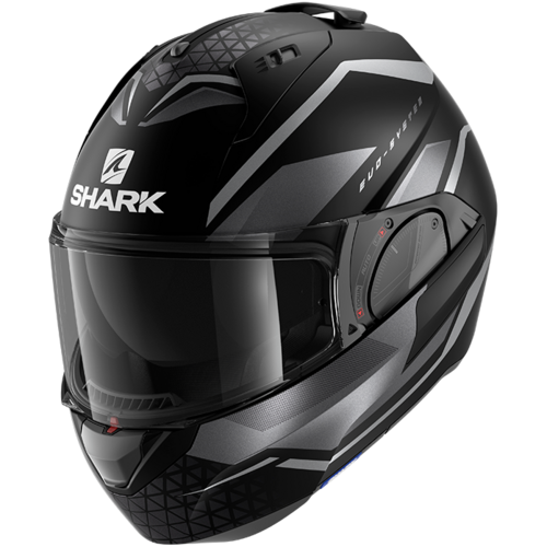 Shark Evo ES Yari Matte Black/Anthracite/Anthracite Modular Helmet [Size:XS]
