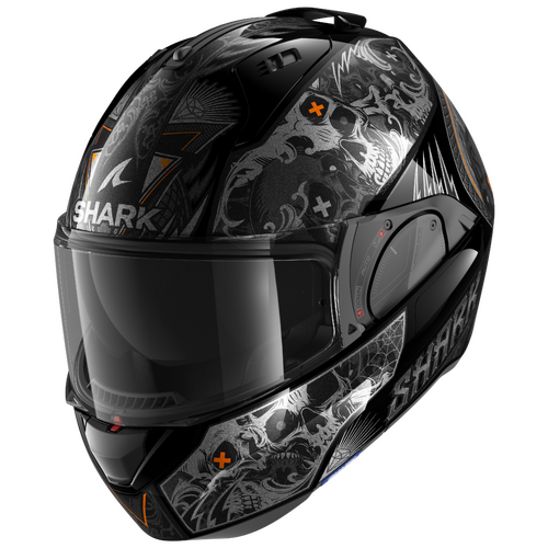 Shark Evo ES K-Rozen Black/Anthracite/Orange Modular Helmet [Size:XS]