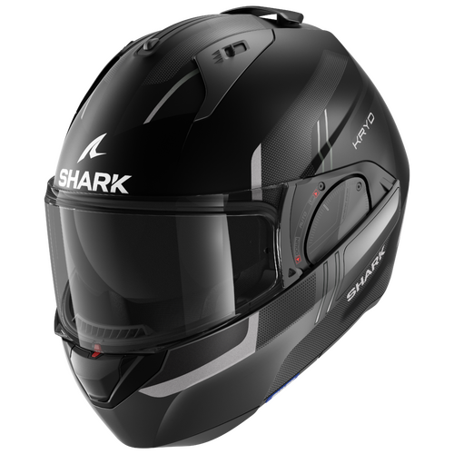 Shark Evo ES Kryd Matte Black/Anthracite/Silver Modular Helmet [Size:XS]