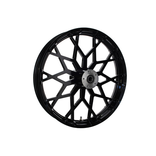 Hawg Halters Inc HHI-2135-MAR-B-845A-B Marquise/Prodigy Replica 21" x 3.25" Wheel Gloss Black for Touring 08-Up