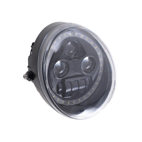 Hoglights HOG-5570VR-H 5-3/4" LED HeadLight Insert w/Halo Black for Night Rod Special 12-17/Muscle 09-17