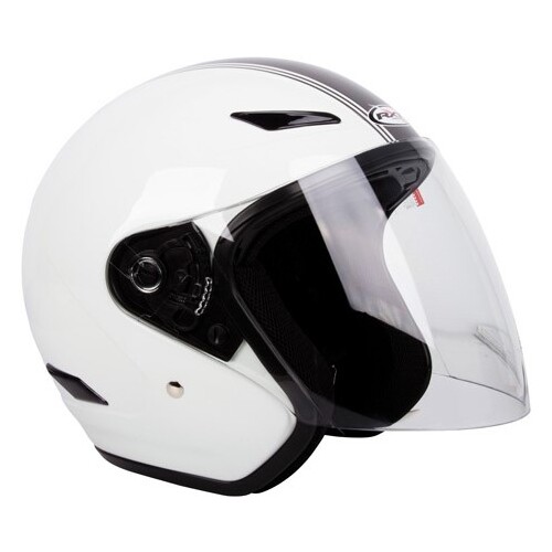 RXT A218 Metro Retro White/Dark Silver Helmet [Size:XS]