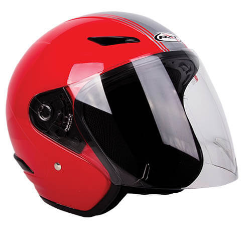 RXT A218 Metro Retro Red/Light Silver Helmet [Size:XS]