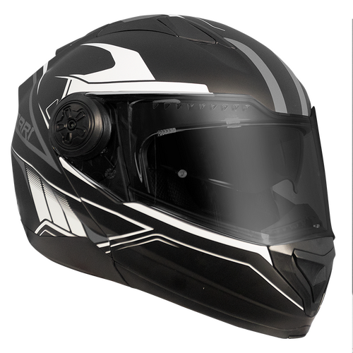 RXT 909 Flip-Up Matte Black/White Helmet [Size:XS]