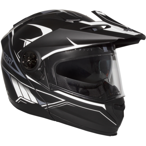 RXT 909P Safari Matte Black/White Helmet [Size:LG]
