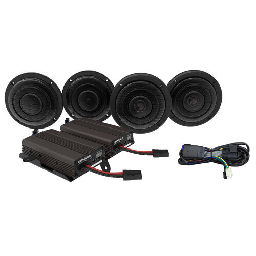 Hogtunes HT-WILD-BOAR-ULTRA Wild Boar 600 Watt Amp x 4 Speaker Kit for Touring Ultra 14-Up Models