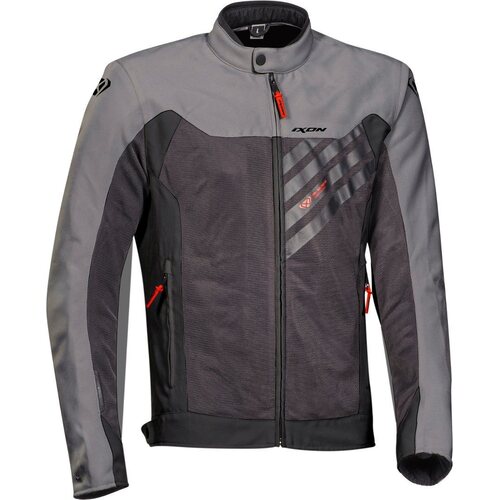 Ixon Orion Anthracite/Grey/Red Textile Jacket [Size:SM]