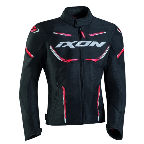 Ixon Striker Air WP Black/Red/White Textile Jacket [Size:MD]