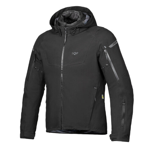 Ixon Burning Black Textile Hoodie Jacket [Size:SM]
