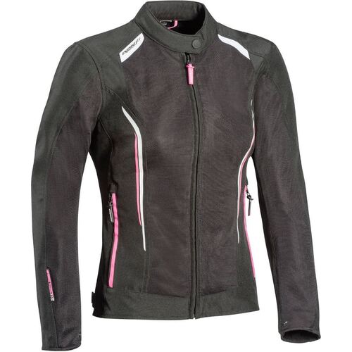Ixon Cool Air Lady Black/White/Pink Womens Textile Jacket [Size:XS]