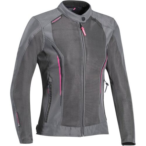 Ixon Cool Air Lady Grey/Fuchsia Womens Textile Jacket [Size:XS]