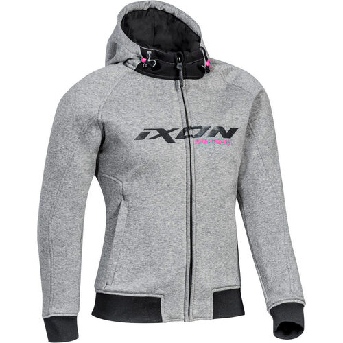 Ixon Palermo Lady Grey/Pink Textile Womens Hoodie Jacket [Size:XS]