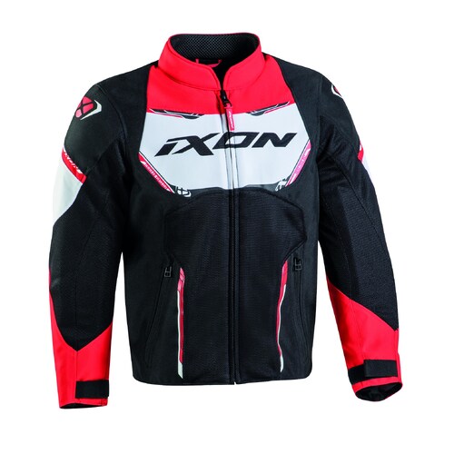 Ixon Striker Air Black/White/Red Kids Textile Jacket [Size:6YO]