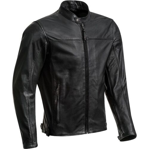 Ixon Crank Air Black Leather Jacket [Size:XL]