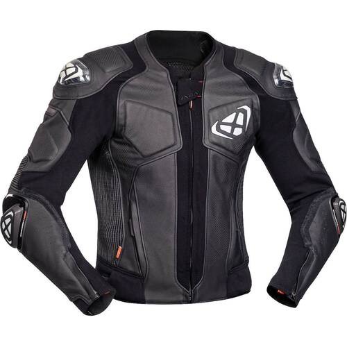 Ixon Vendetta Evo Black/White Leather Jacket [Size:MD]