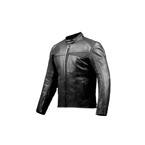Ixon Cranky Air Black Leather Jacket [Size:SM]