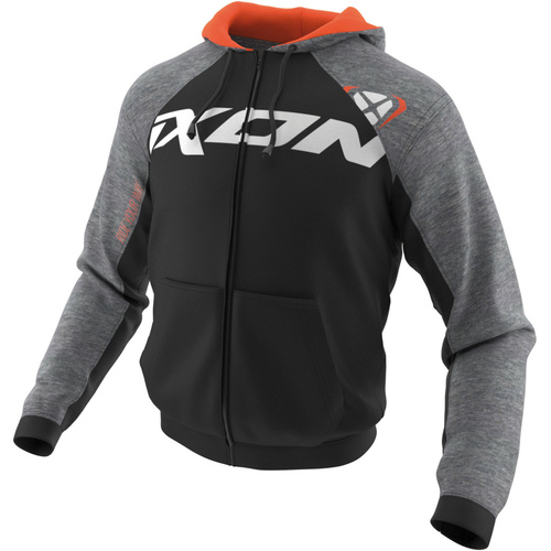 Ixon Lodge Black/Grey/White Full Zip Hoodie Sweatshirt [Size:MD]